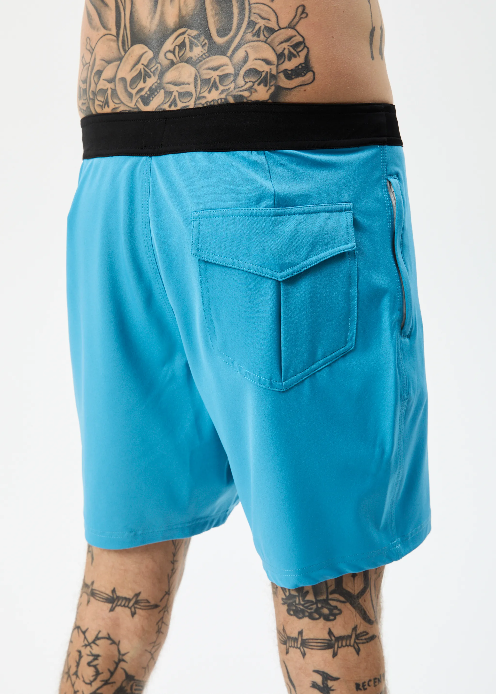AFENDS Mens Vortex - Fixed Waist Boardshorts - Dark Teal