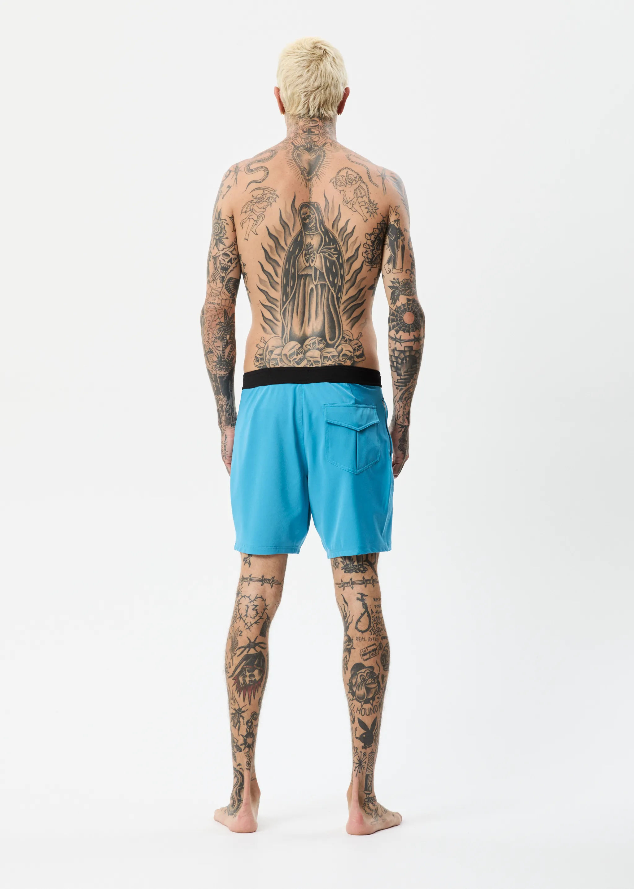 AFENDS Mens Vortex - Fixed Waist Boardshorts - Dark Teal