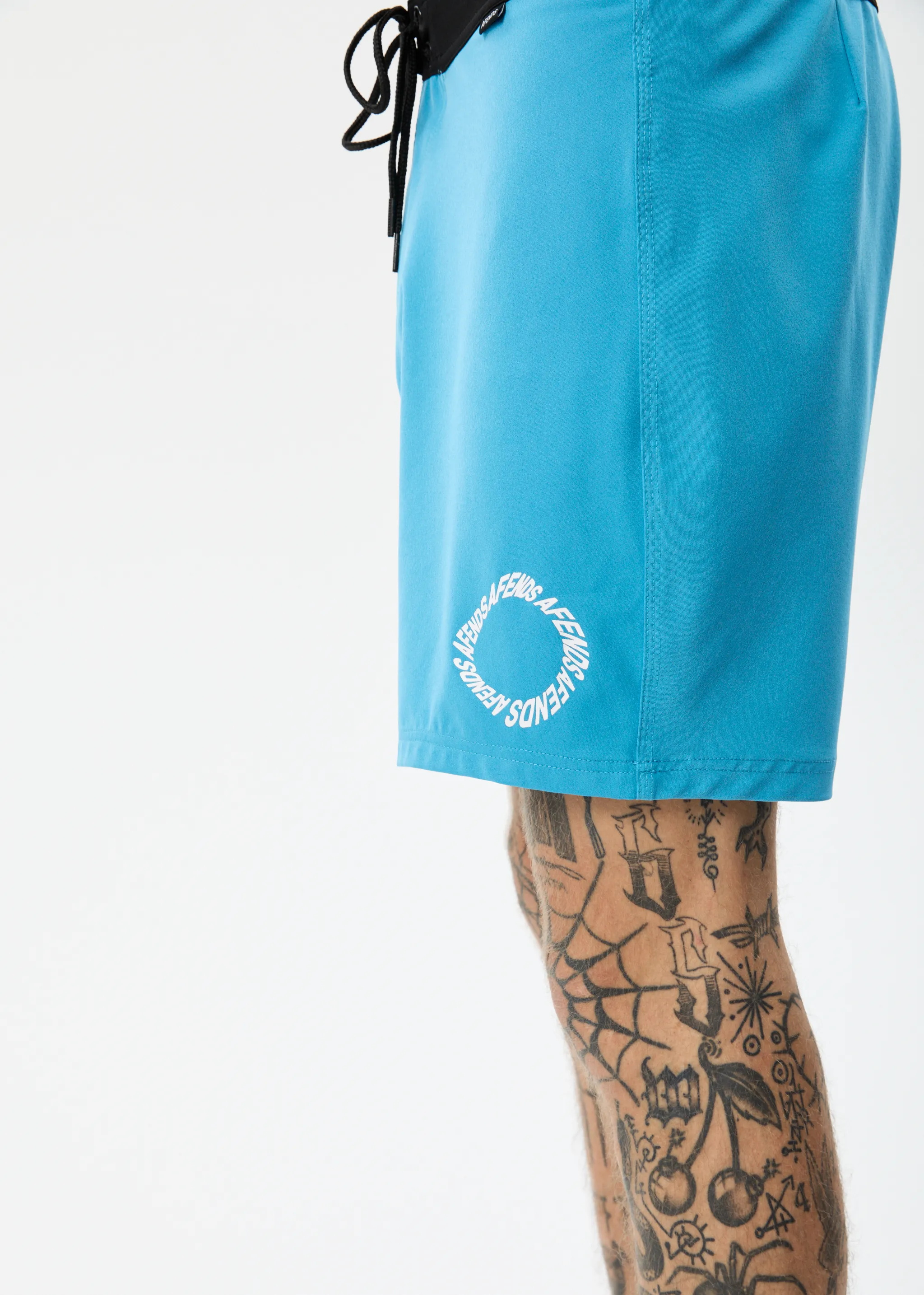 AFENDS Mens Vortex - Fixed Waist Boardshorts - Dark Teal