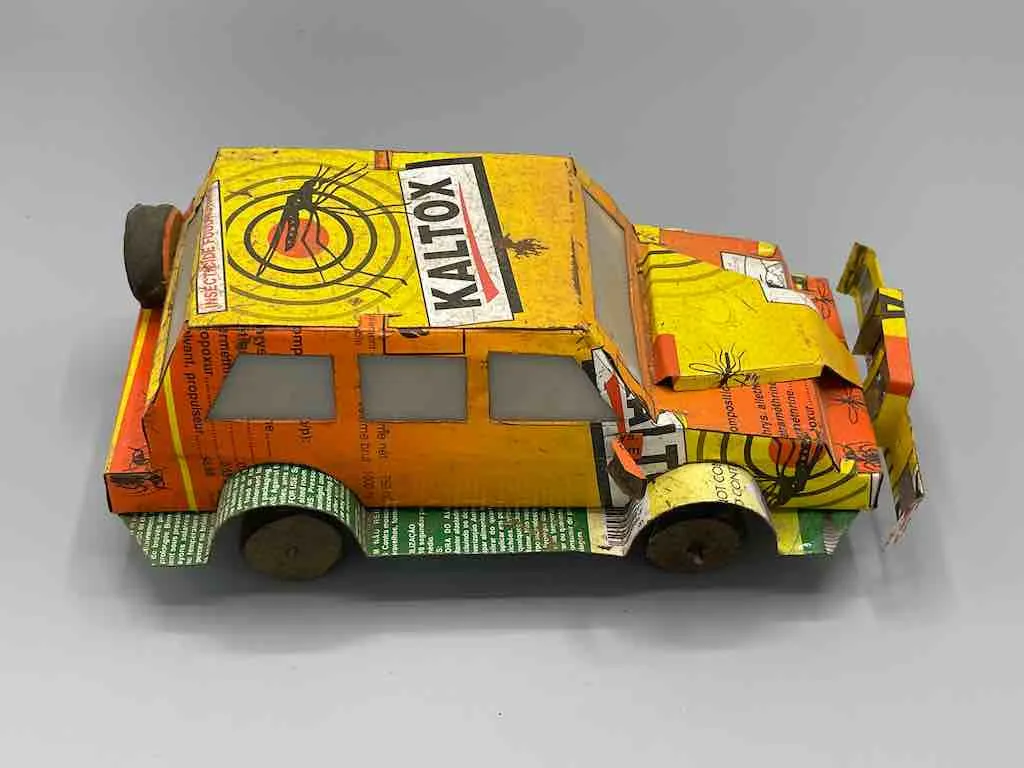 African Recycled Labeled Metal Can Toy Car - Burkina Faso