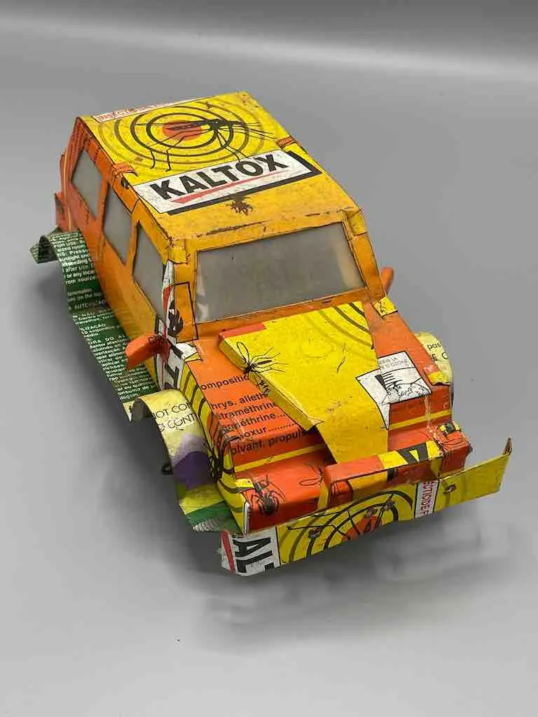 African Recycled Labeled Metal Can Toy Car - Burkina Faso