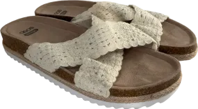 ASOS Cream Jazlyn Flat Crochet Mules UK 7 EU 40 👠
