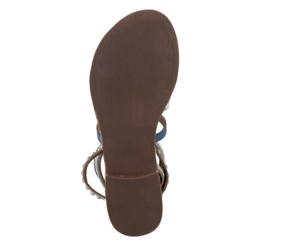 Azura BELALIA - SLM Silver Multi Leather SlingBack Sandals