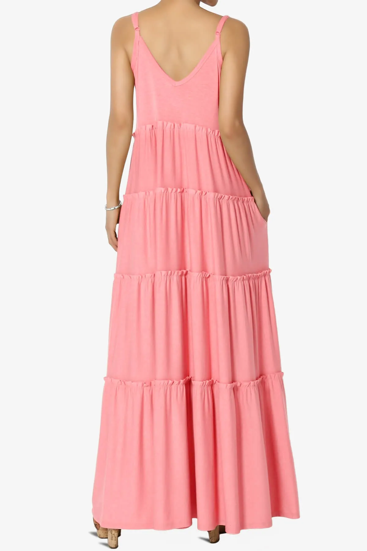 Bennet Ruffle Tiered Pocket Cami Maxi Dress