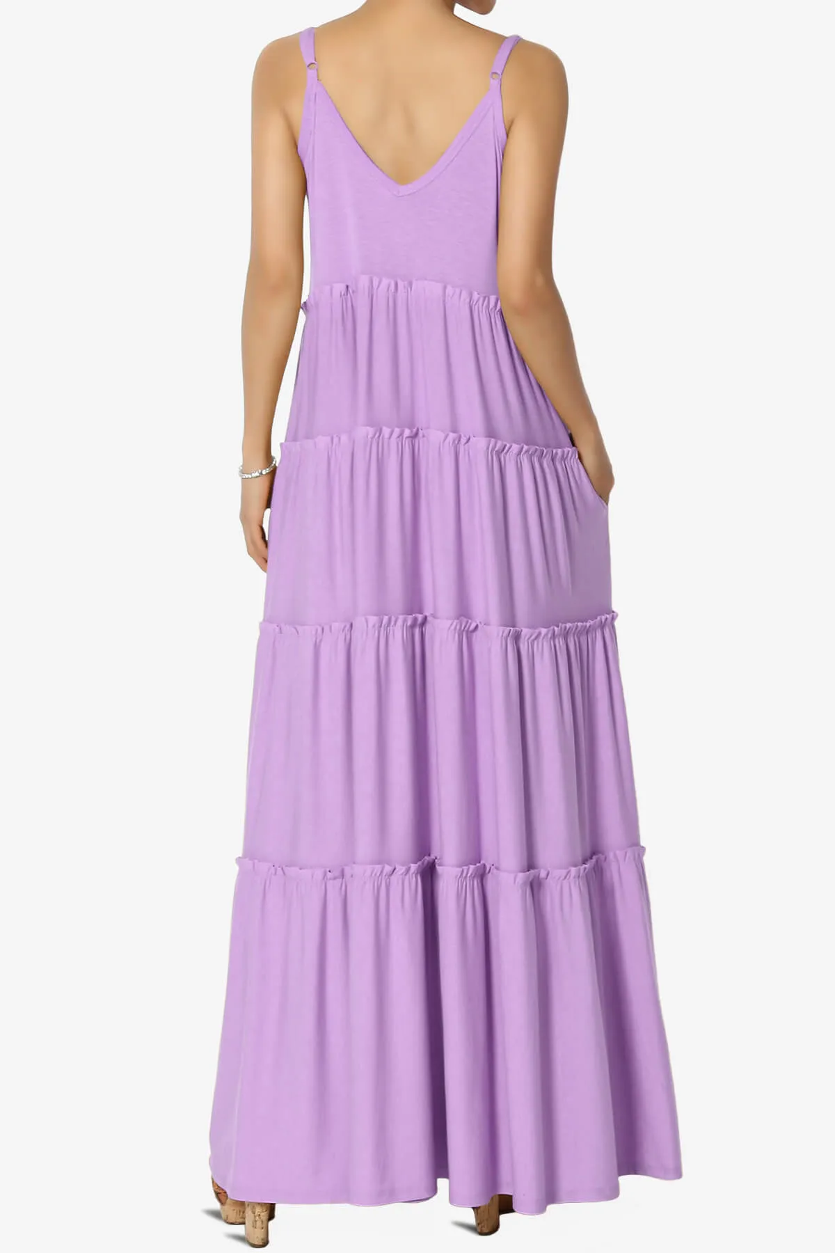 Bennet Ruffle Tiered Pocket Cami Maxi Dress