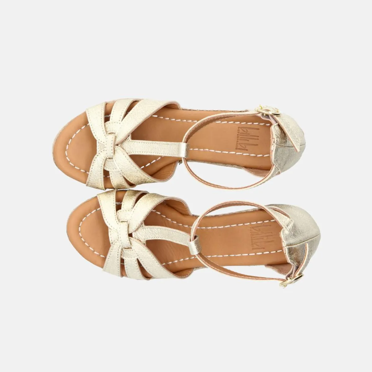 Billi Bi Espadrilles Gold Crackele W