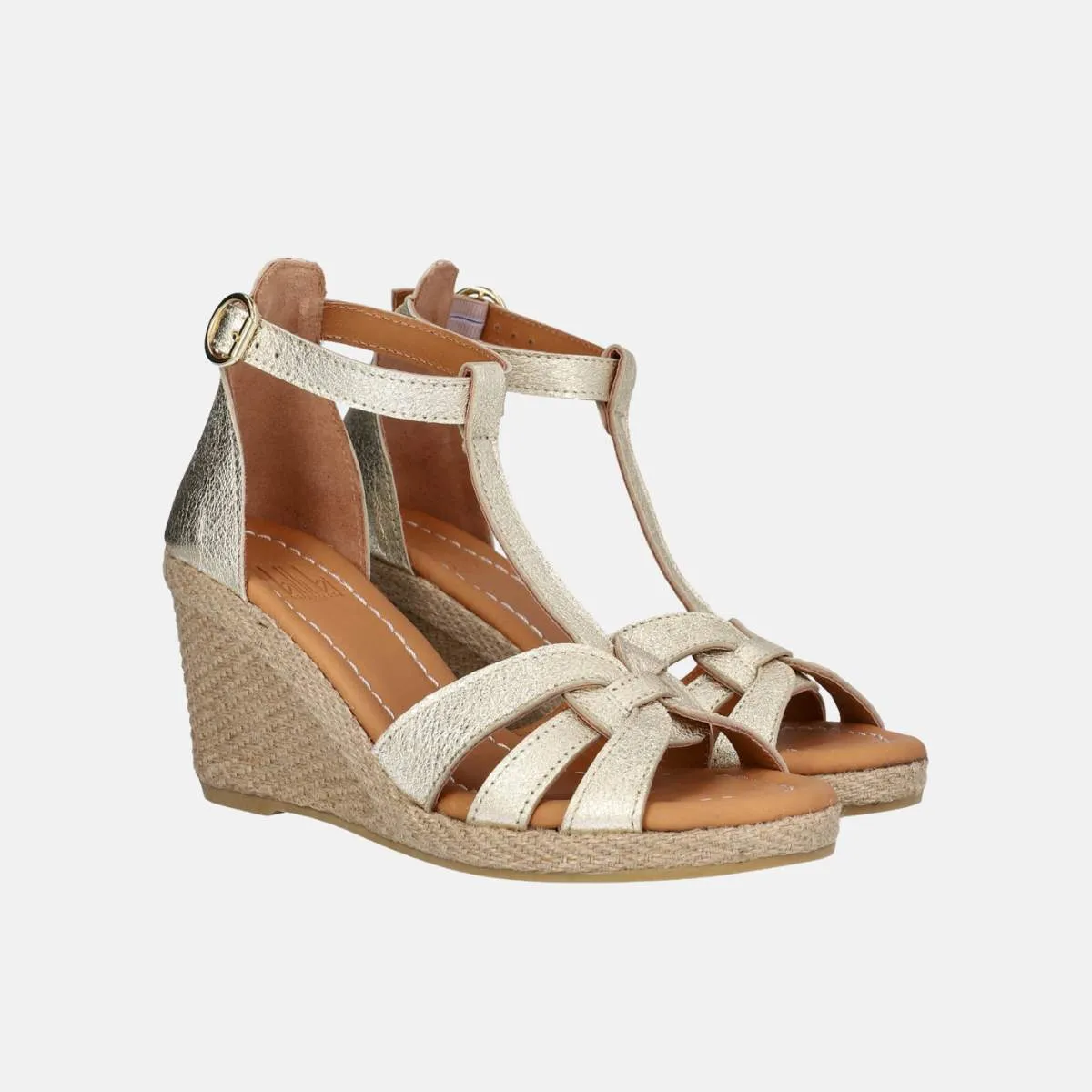Billi Bi Espadrilles Gold Crackele W