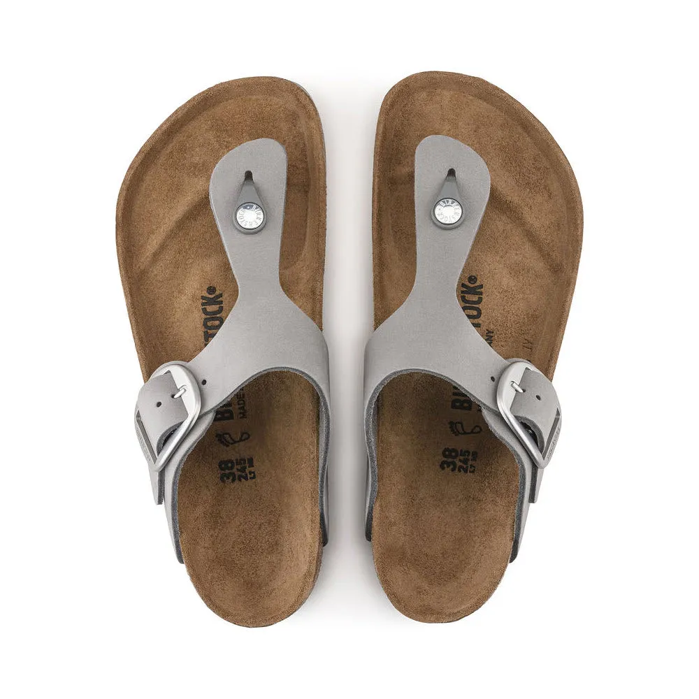BIRKENSTOCK GIZEH BIG BUCKLE DOVE GREY NUBUCK - WOMENS