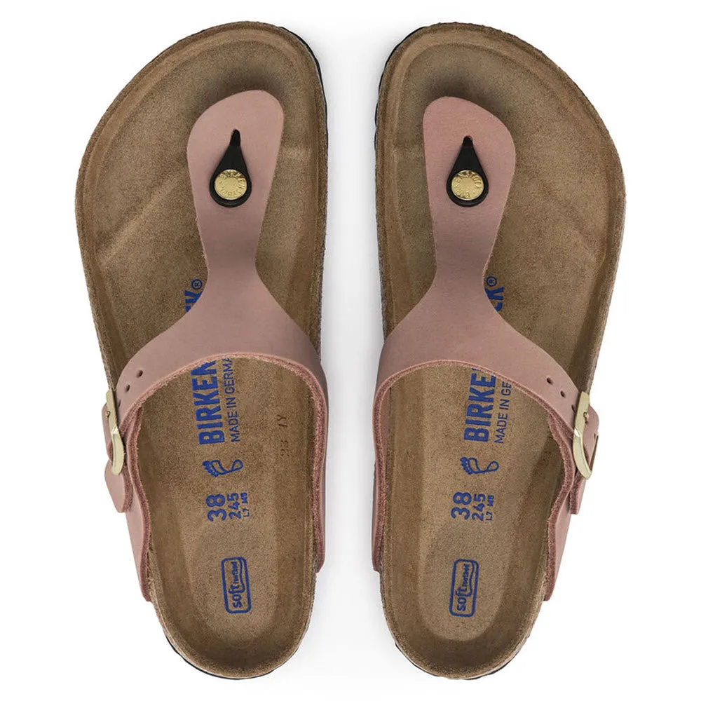 BIRKENSTOCK GIZEH OLD ROSE NUBUCK - WOMENS
