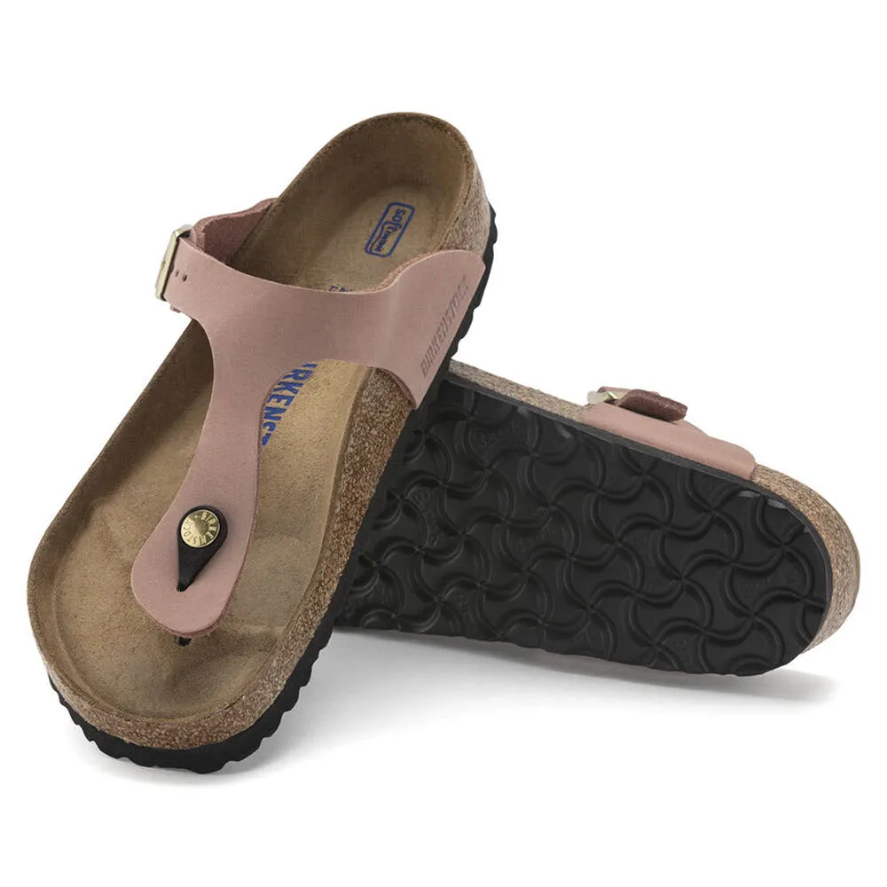 BIRKENSTOCK GIZEH OLD ROSE NUBUCK - WOMENS
