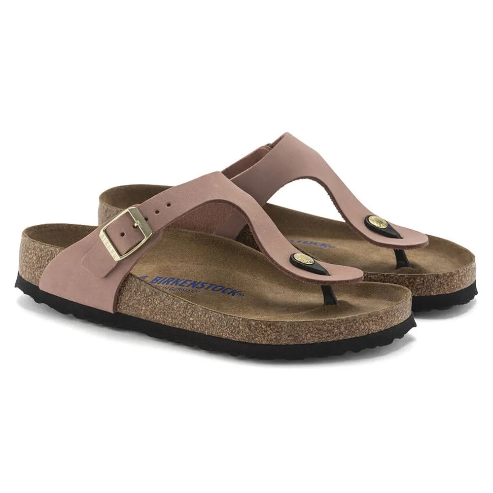 BIRKENSTOCK GIZEH OLD ROSE NUBUCK - WOMENS