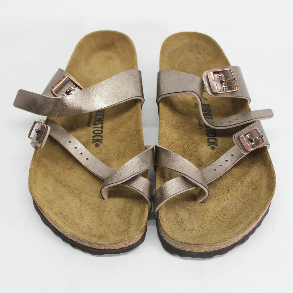 Birkenstock Unisex Sandals Mayari Open-Back Buckles Toe-Post Birko-Flor - UK 7.5