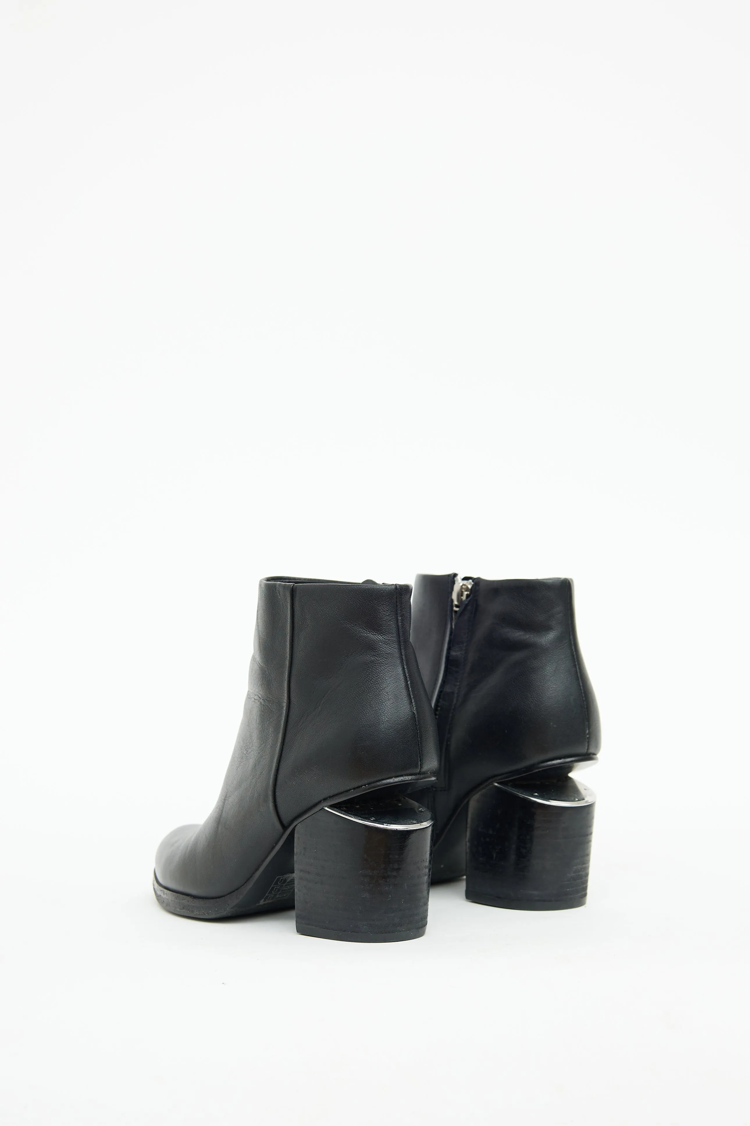 Black & Silver Tone Gabi Bootie
