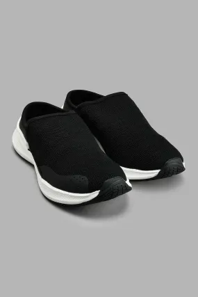 Black Slip-On Mule