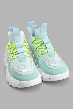 Blue Chunky Slip-On Sneaker