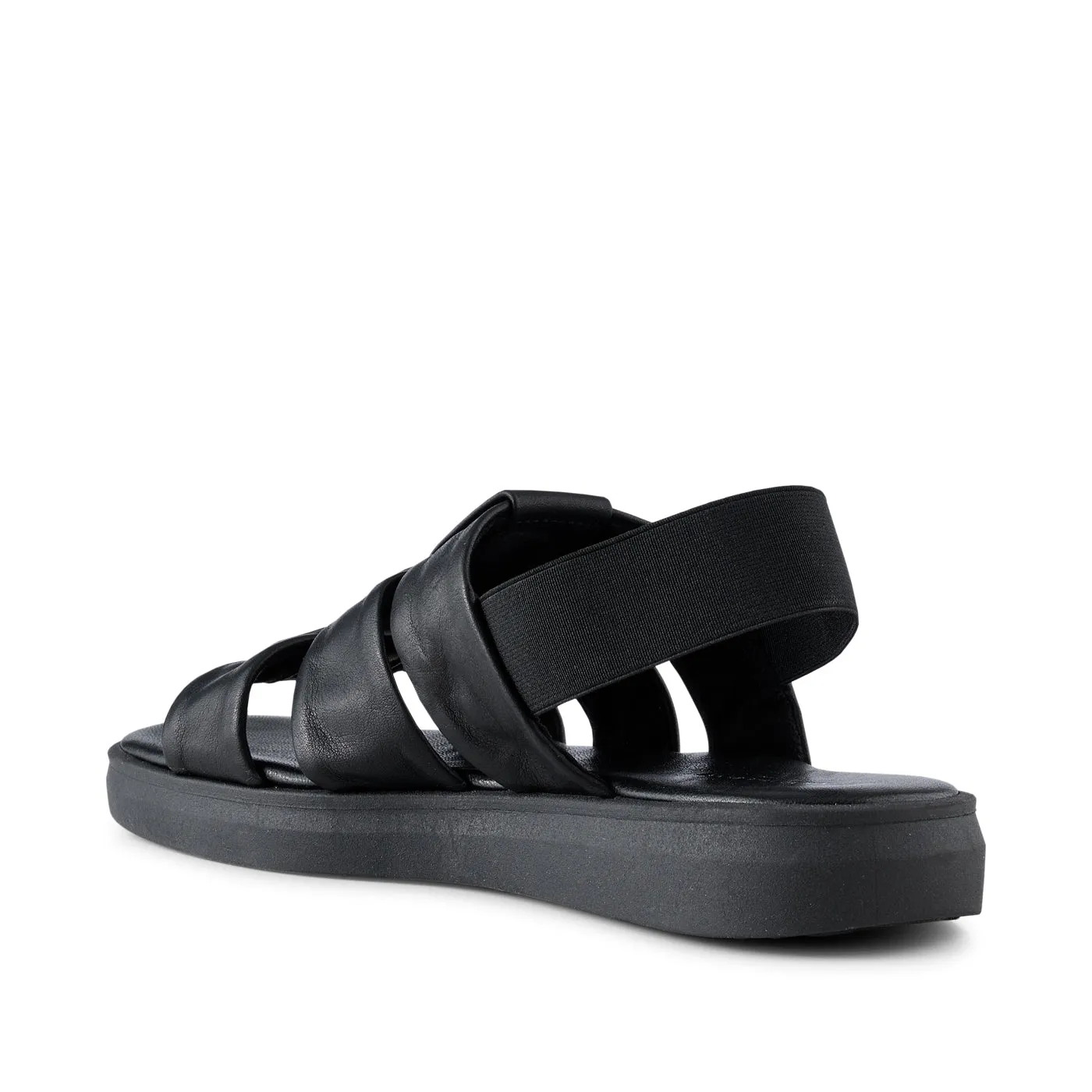 Brenna sandal læder - BLACK