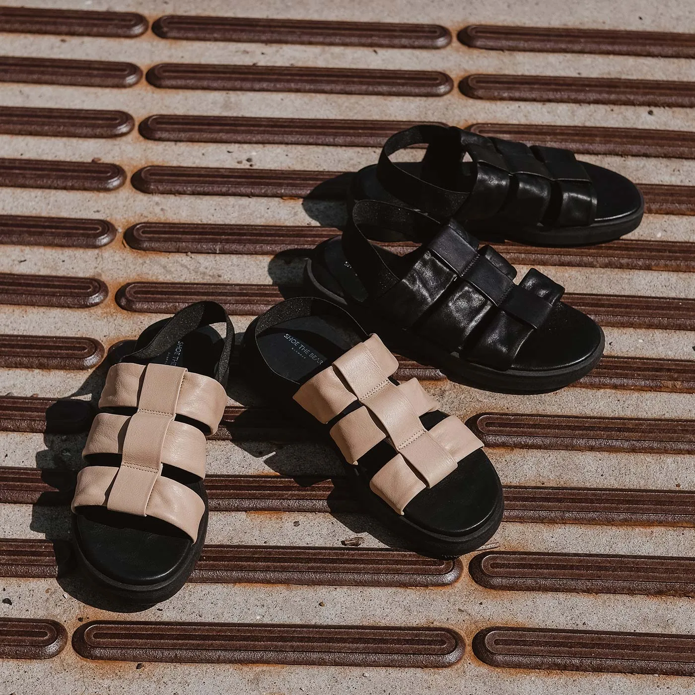 Brenna sandal læder - BLACK