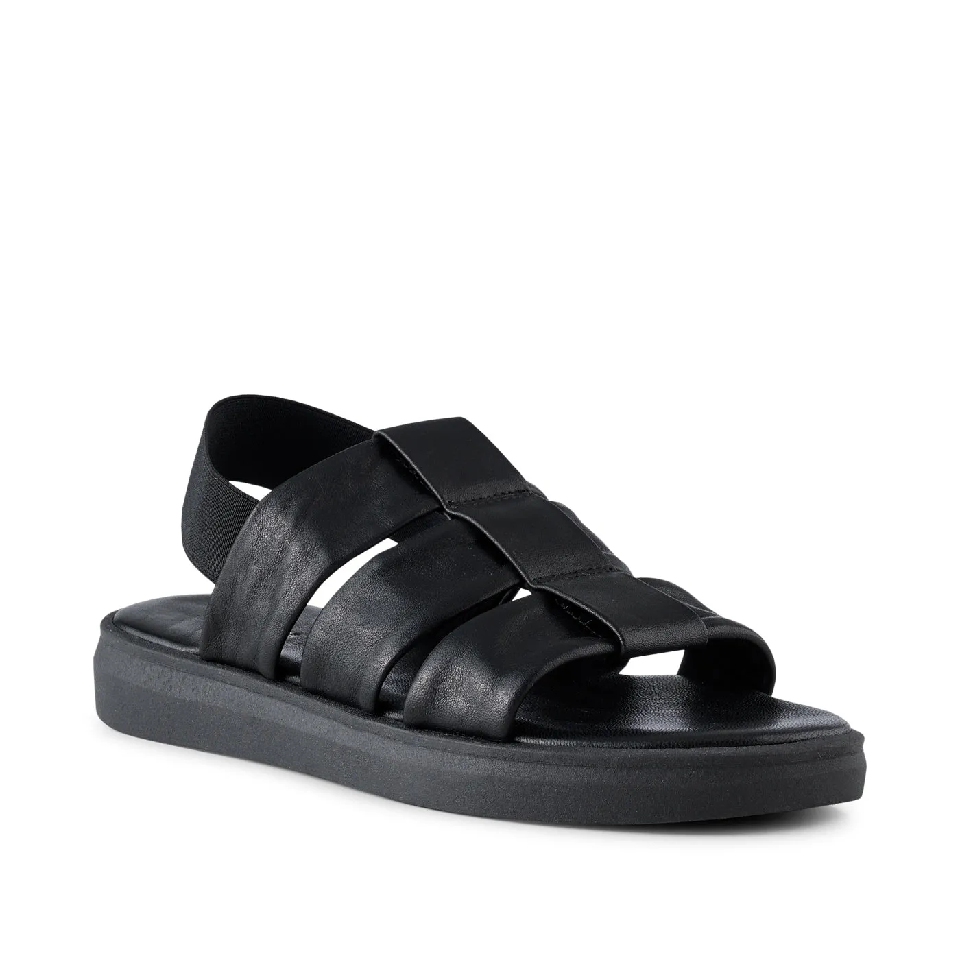 Brenna sandal læder - BLACK