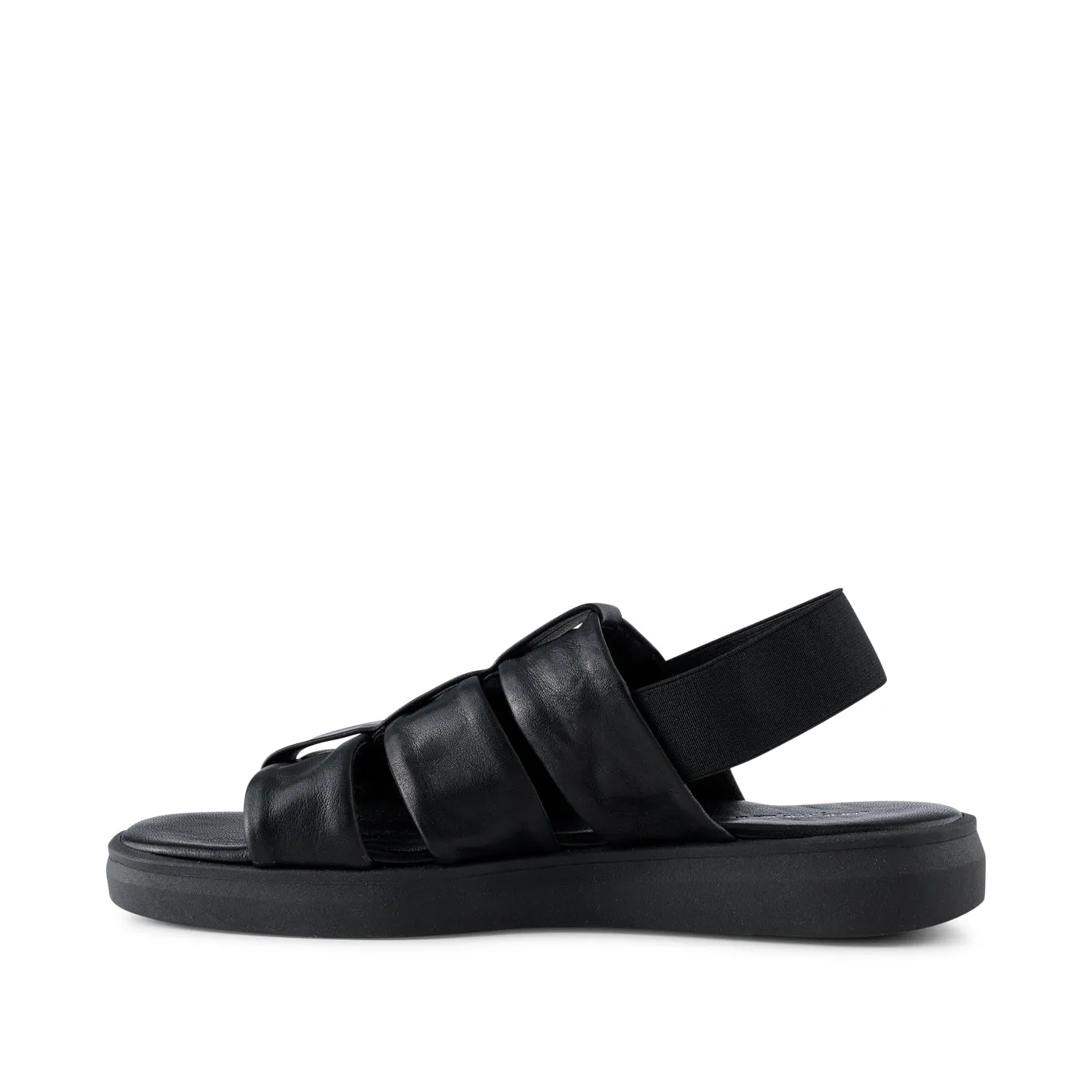 Brenna sandal læder - BLACK