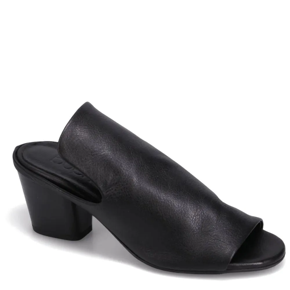 Bueno Women's Cara Heeled Sandal in Black/Black