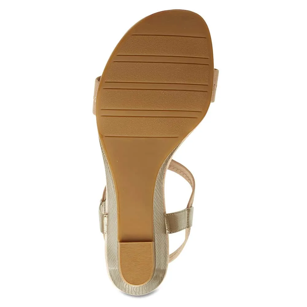 Calvin Heel in Taupe Fabric