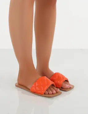 Cloud Orange Wide Fit Slider Sandals