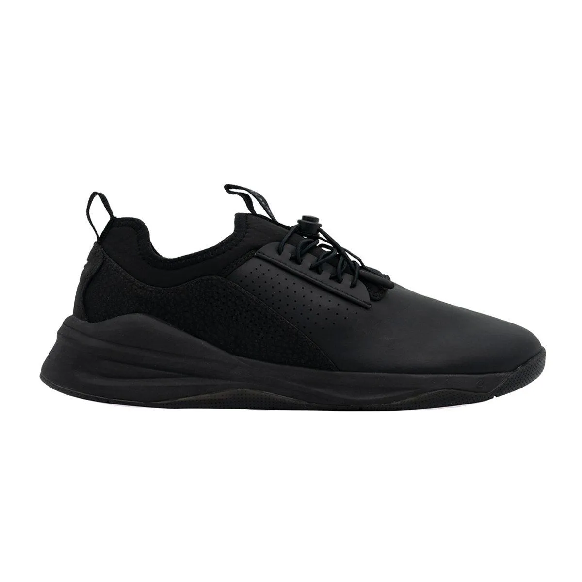 Clove Nursing Lifestyle Sport Shoes Leather Black Colour For Men