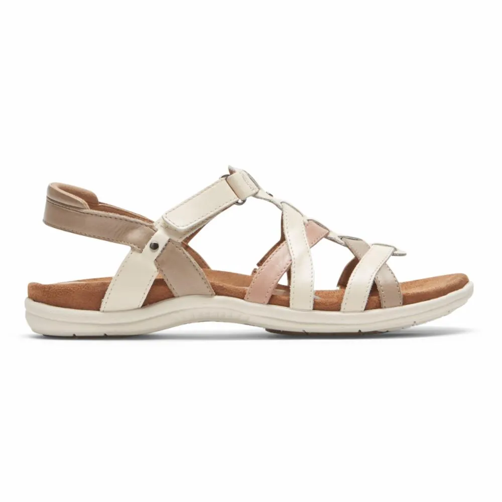 Cobb Hill Rubey Woven Slide Sandals in Vanilla Color