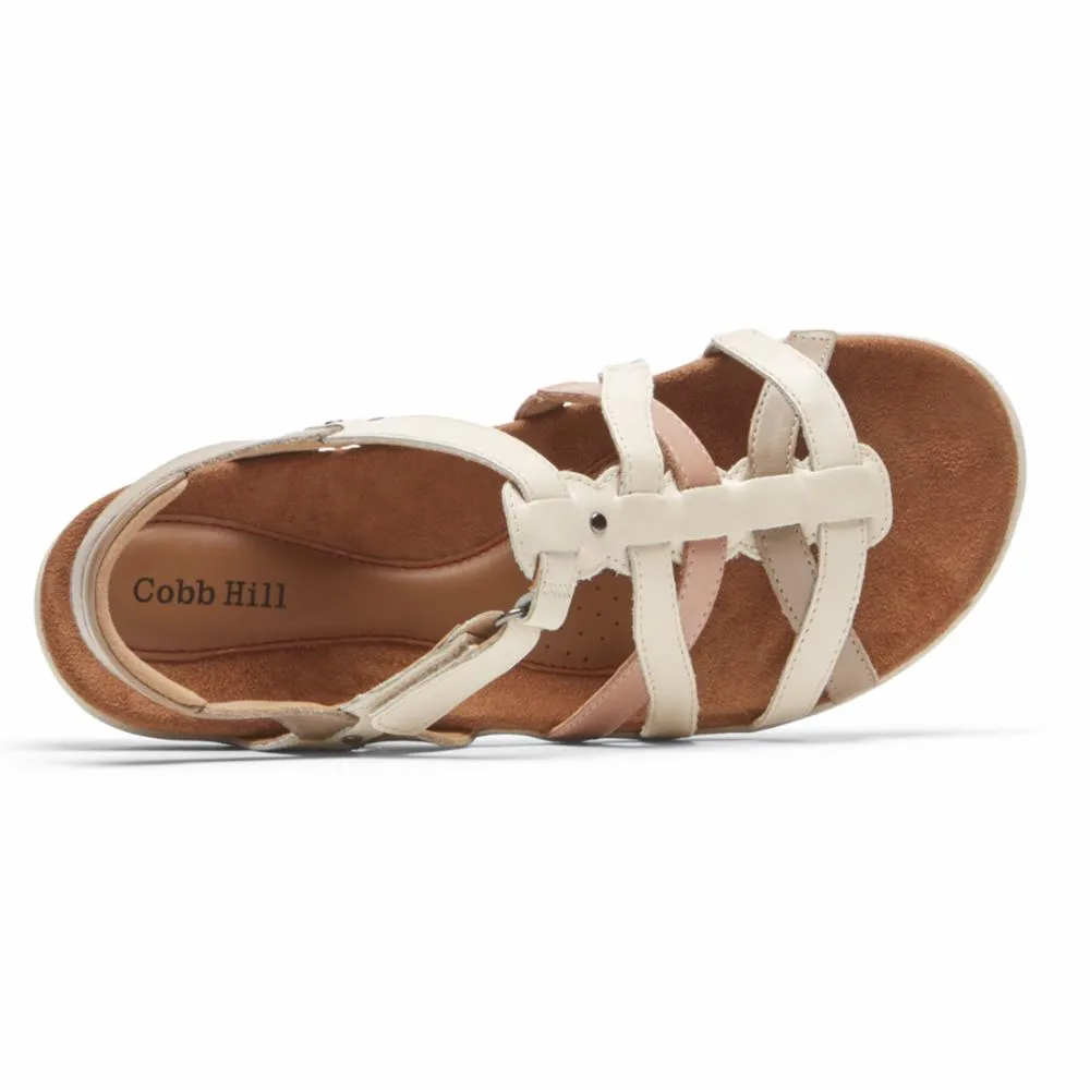 Cobb Hill Rubey Woven Slide Sandals in Vanilla Color