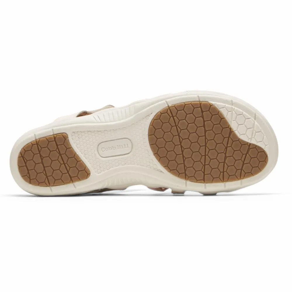 Cobb Hill Rubey Woven Slide Sandals in Vanilla Color