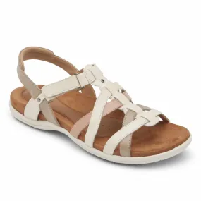 Cobb Hill Rubey Woven Slide Sandals in Vanilla Color