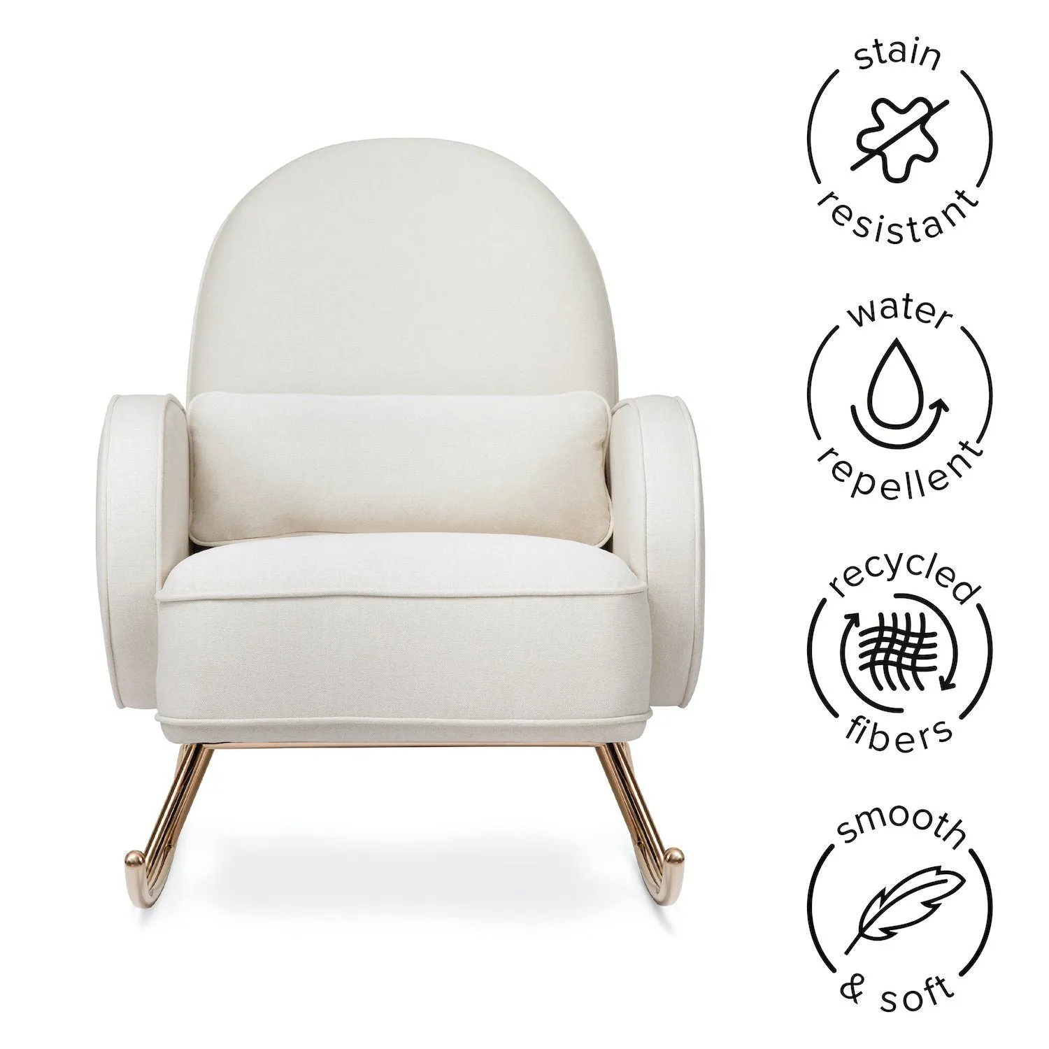 Compass Rocker in Eco-Performance Fabric - Cream