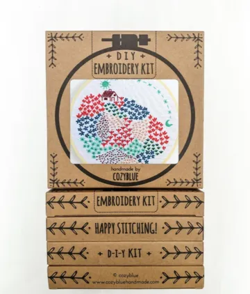 Cozy Blue Embroidery Kits