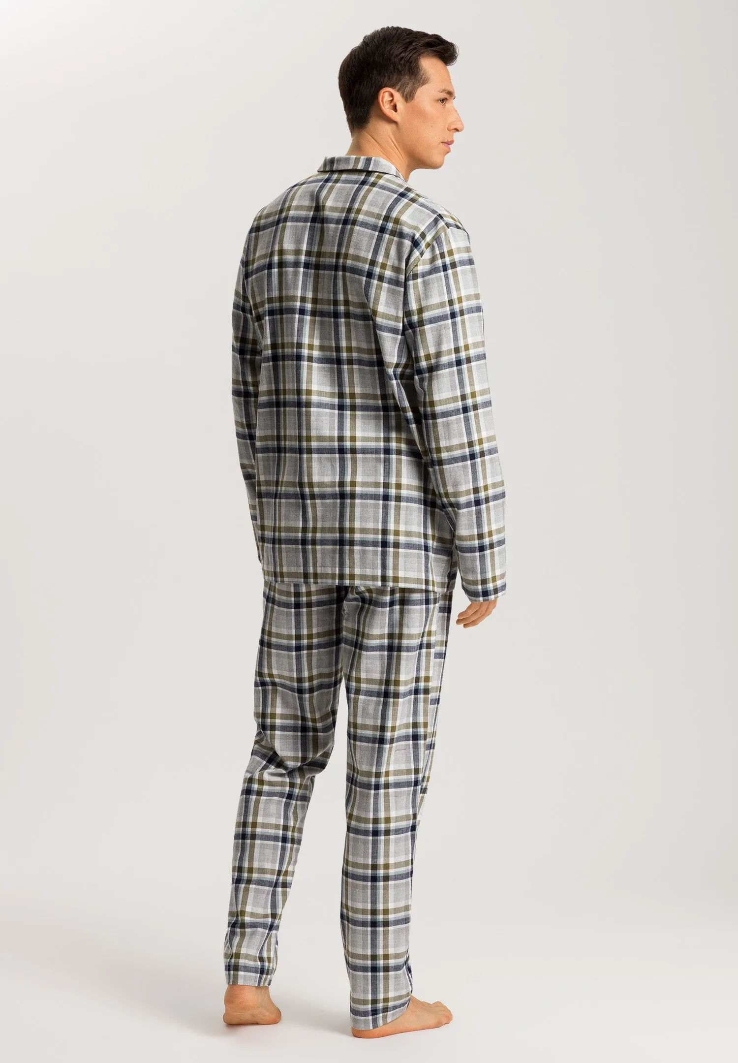 Cozy Comfort Cotton Flannel Button Front Pajama Set | Wintry Check 75724-2889