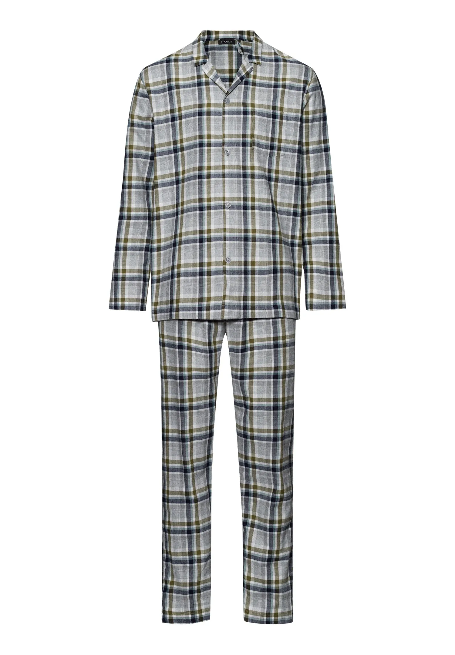 Cozy Comfort Cotton Flannel Button Front Pajama Set | Wintry Check 75724-2889