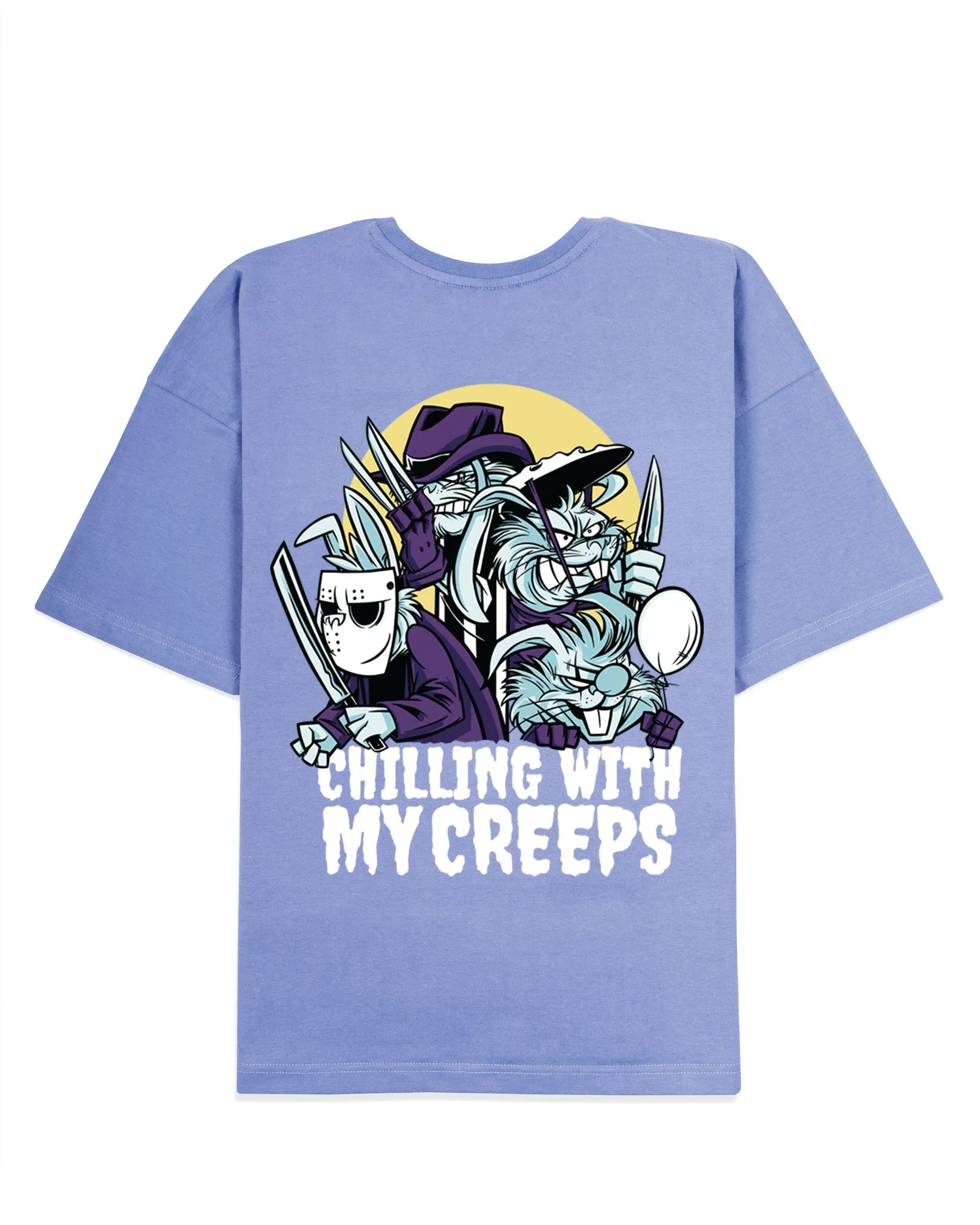 Creepsters Drop Shoulder Crew: Periwinkle