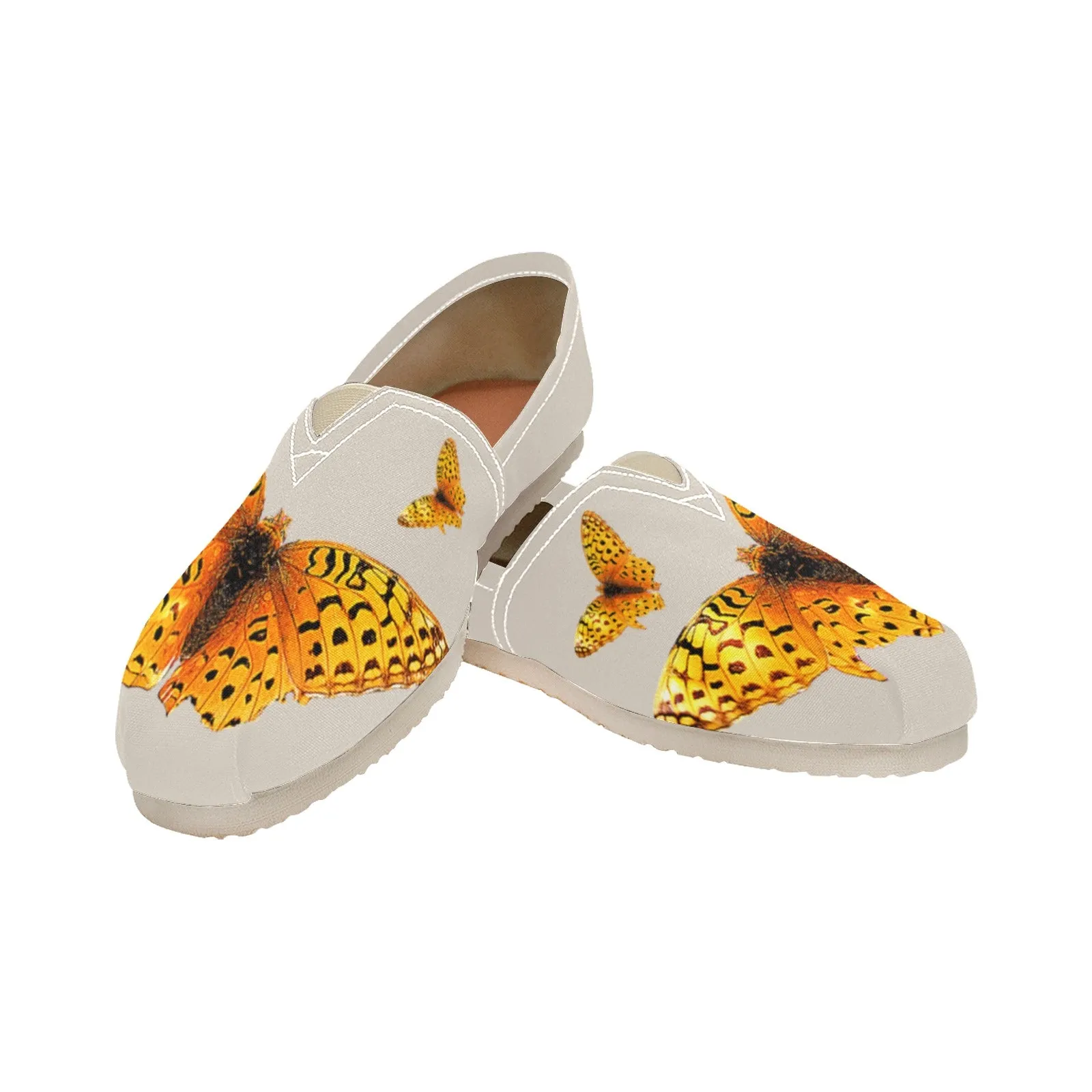 Espadrilles Canvas Taupe Butterflies