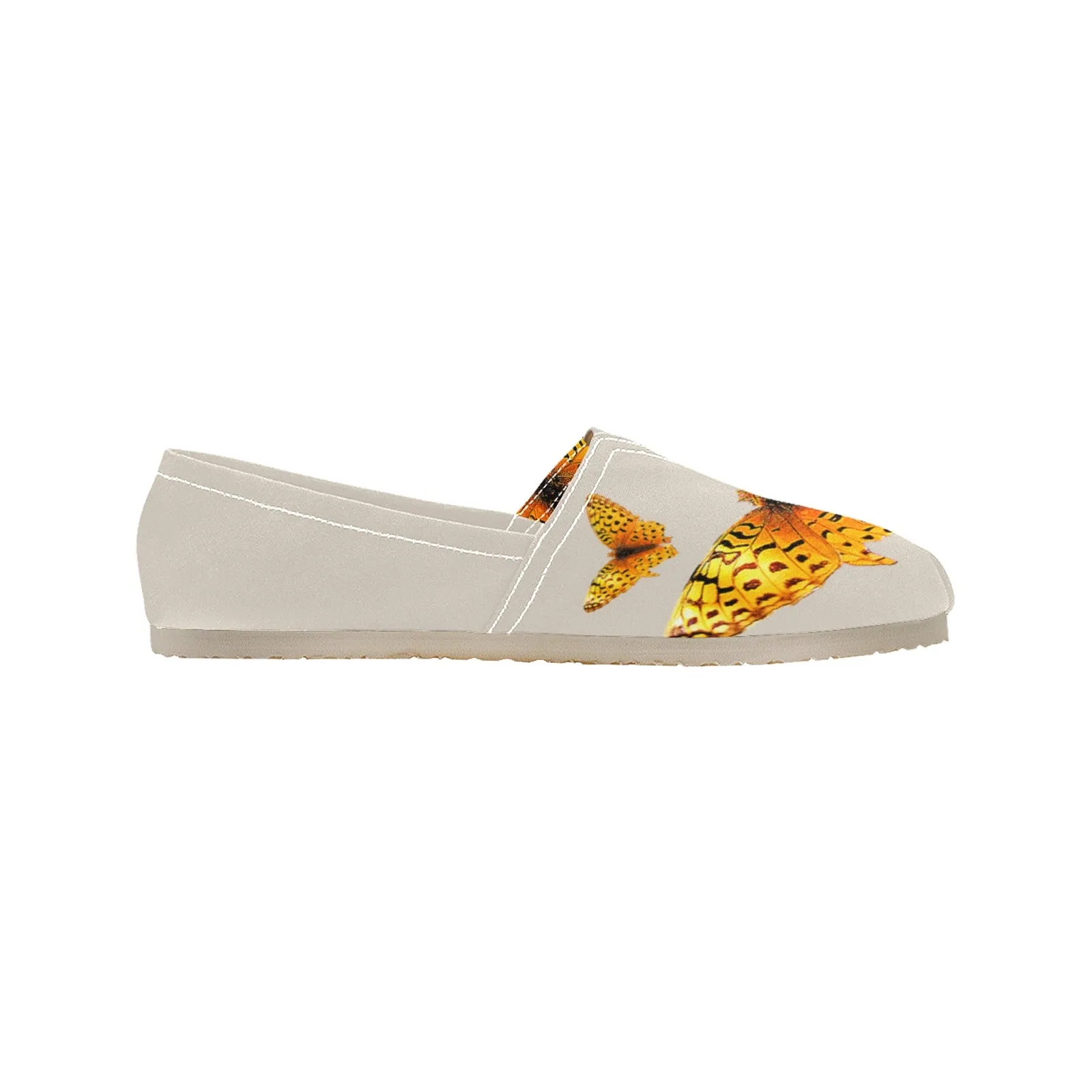 Espadrilles Canvas Taupe Butterflies