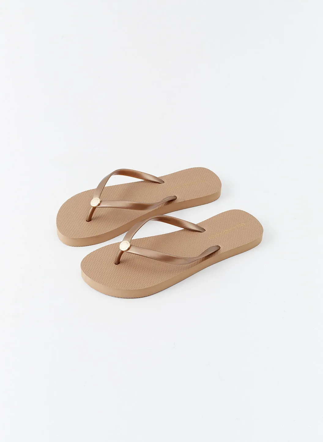 Exclusive Rubber Bronze Flip Flops