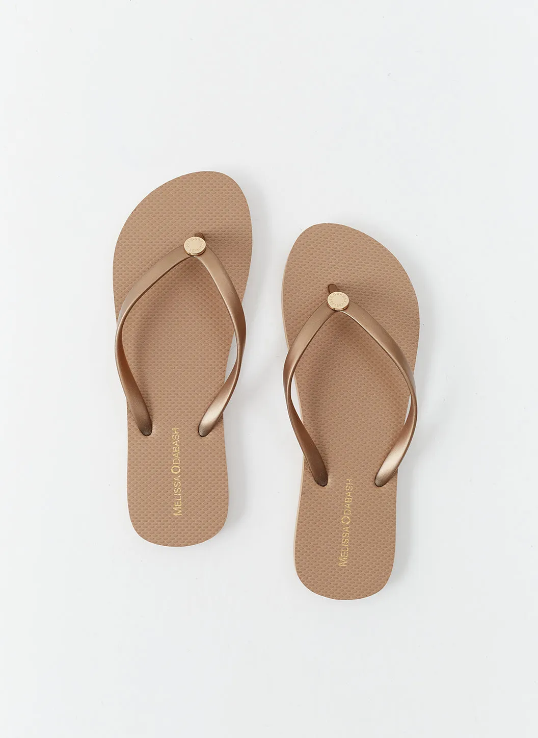 Exclusive Rubber Bronze Flip Flops