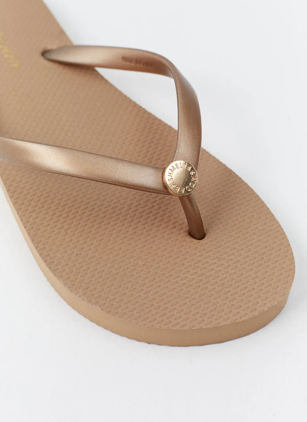 Exclusive Rubber Bronze Flip Flops