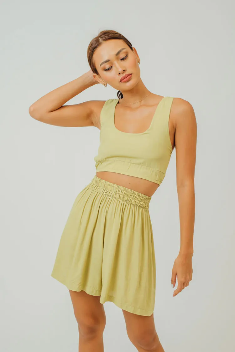 Faye Cropped Tank and Shorts Set