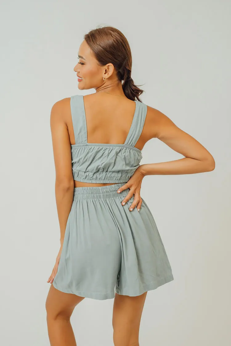 Faye Cropped Tank and Shorts Set