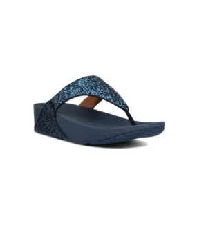 FitFlop Lulu Glitter Toe Post Sandals Navy