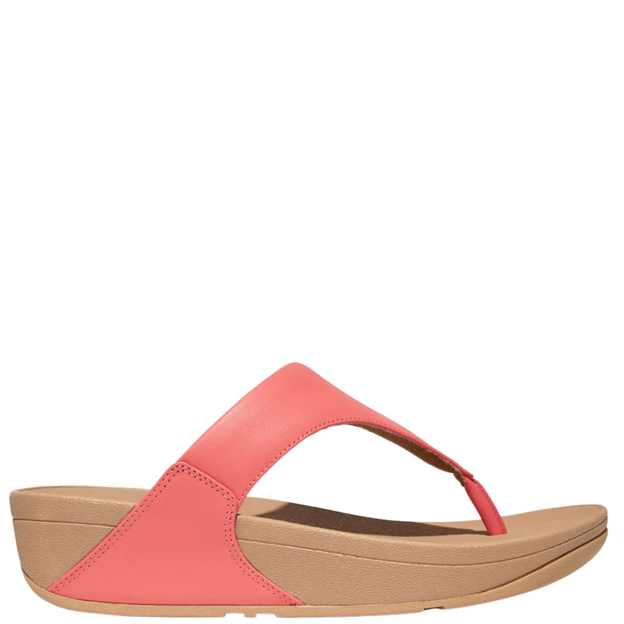FitFlop Lulu Leather Toe Post Sandals | Rosy Coral