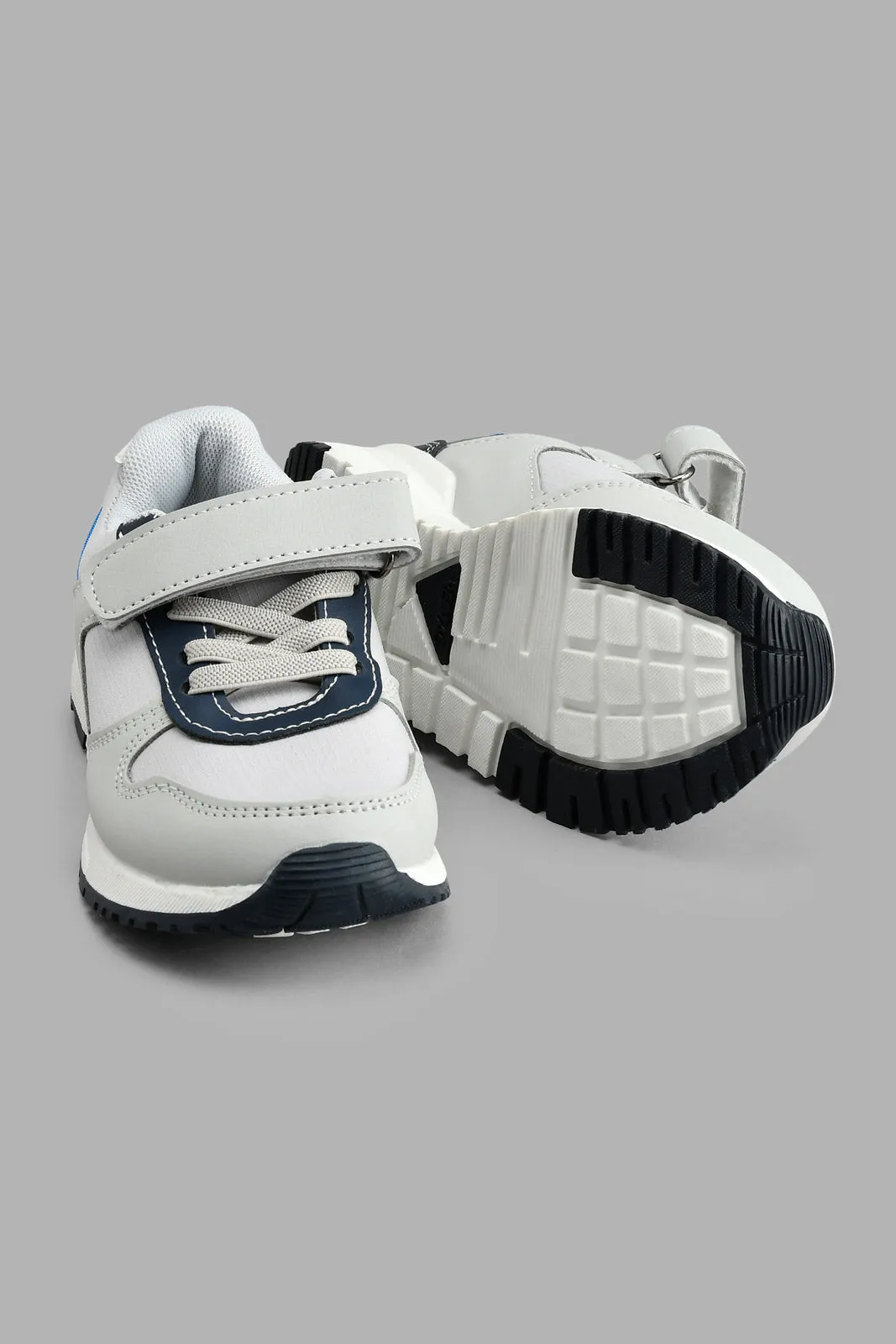Grey And Navy Colour Block Sneaker