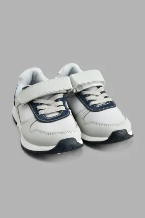 Grey And Navy Colour Block Sneaker