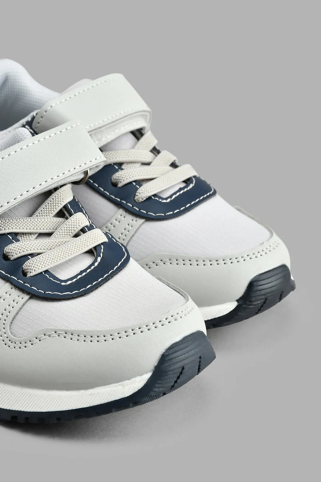 Grey And Navy Colour Block Sneaker