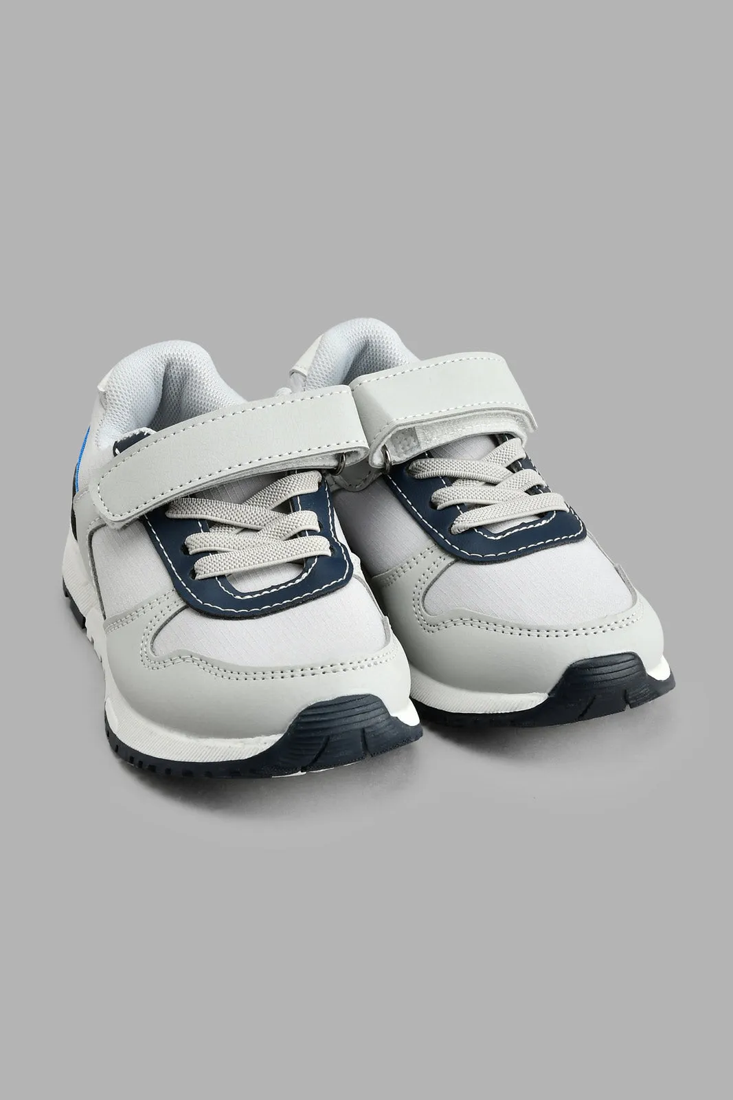 Grey And Navy Colour Block Sneaker