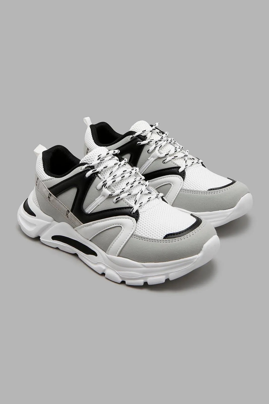Grey And White Chunky Sneaker